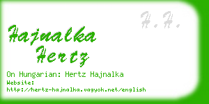 hajnalka hertz business card